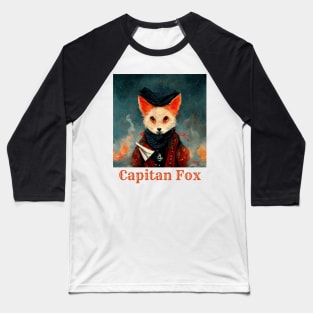 Pirate Capitan Fox Baseball T-Shirt